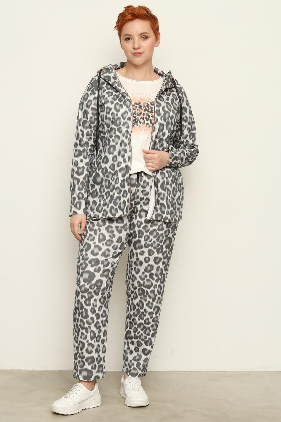 Брюки Frapp с леопардовым принтом