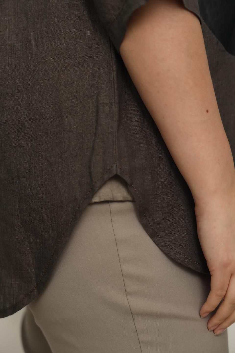 Рубашка оверсайз Doris Streich серая