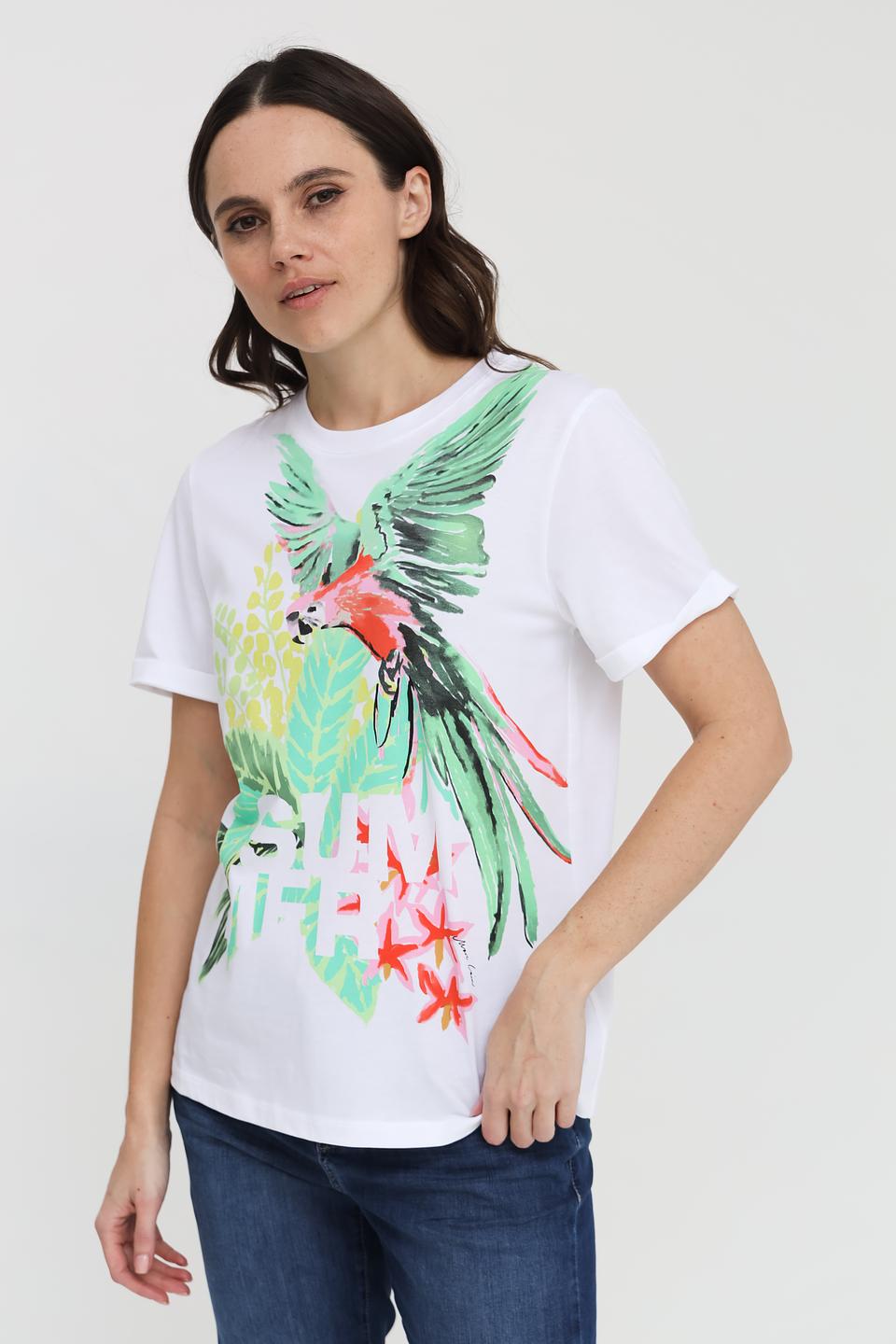 Футболка Marc Cain с тропическим принтом