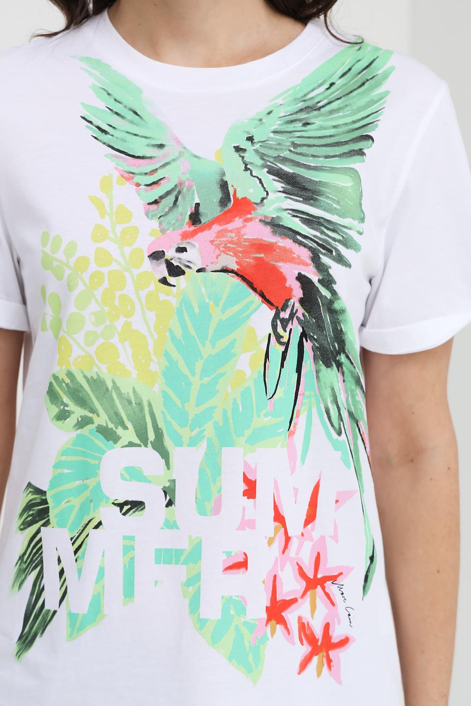 Футболка Marc Cain с тропическим принтом