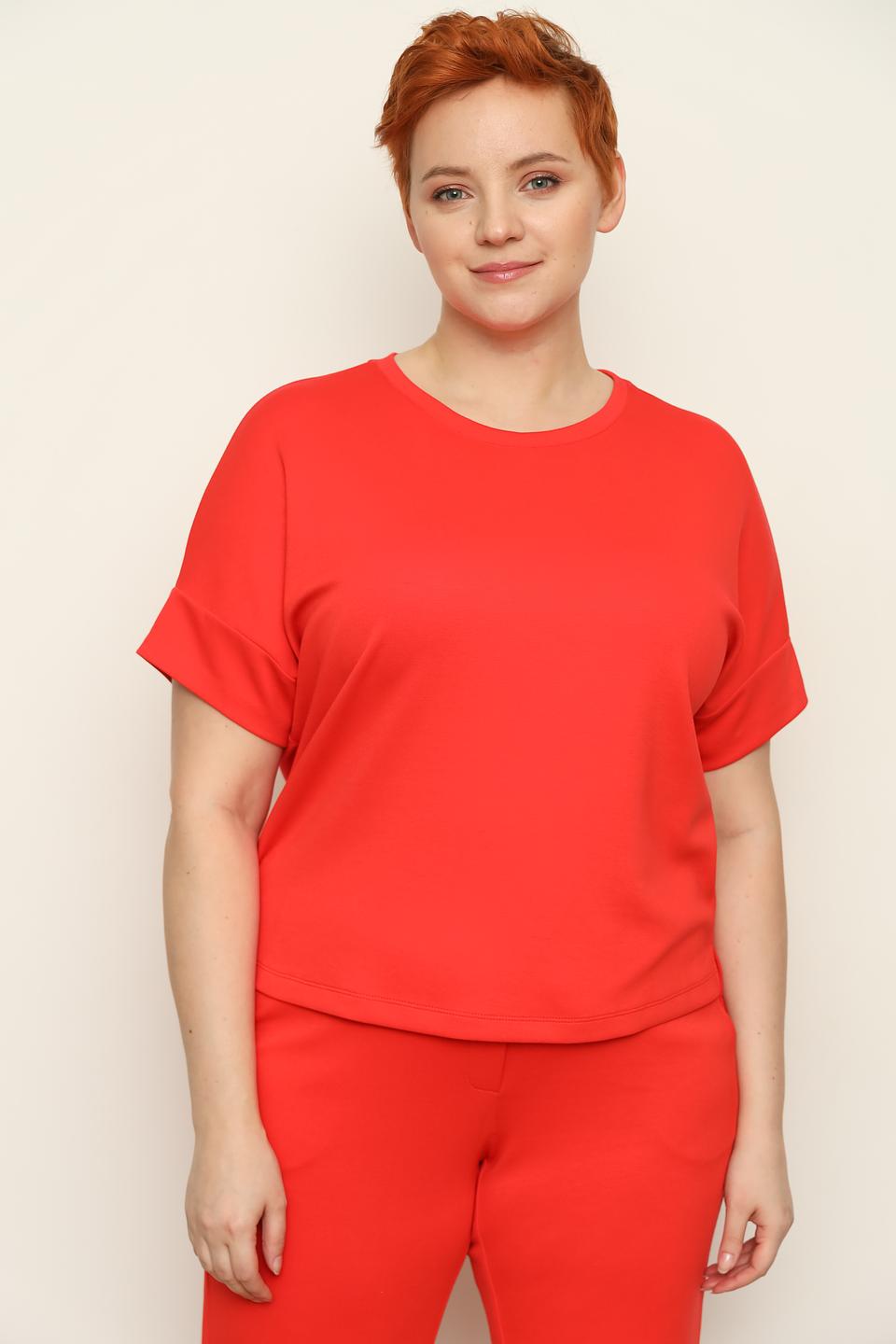 Блуза Thomas Rabe красная с рукавами-манжетами