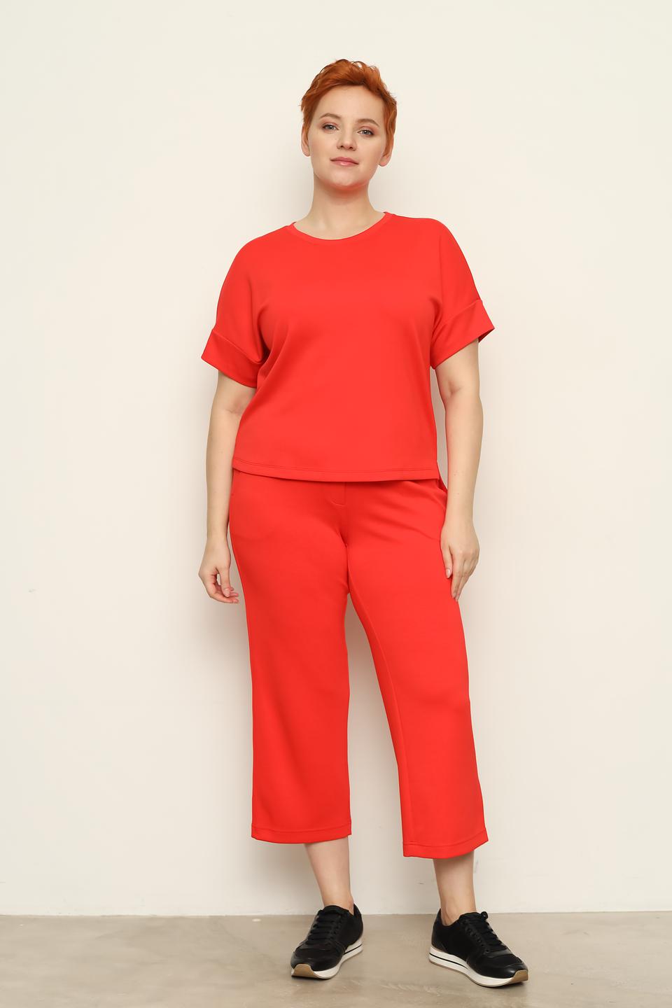 Блуза Thomas Rabe красная с рукавами-манжетами