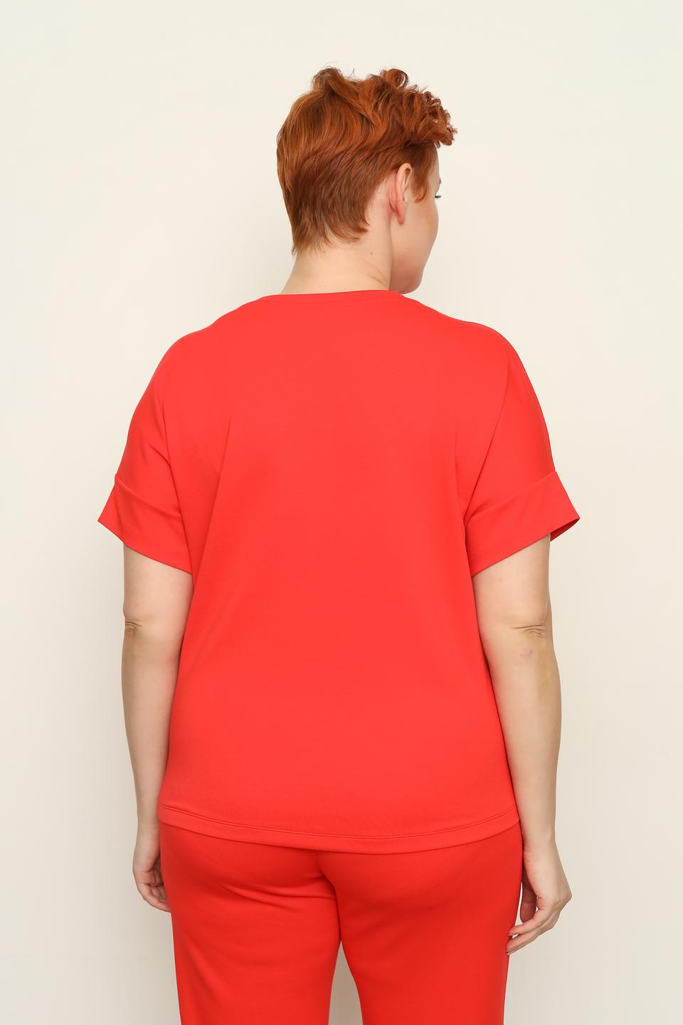 Блуза Thomas Rabe красная с рукавами-манжетами