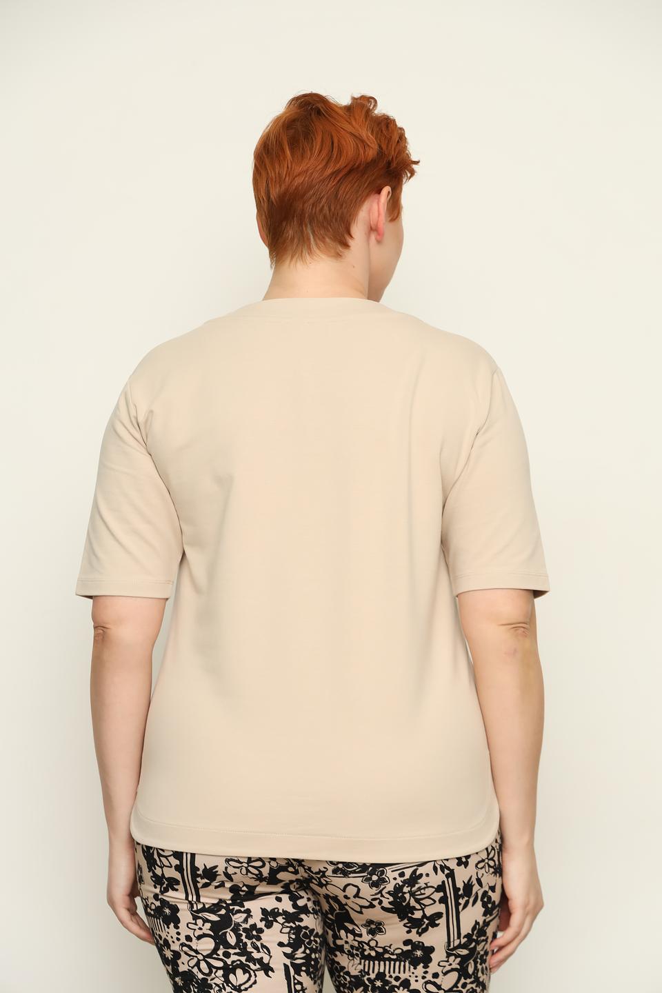 Футболка Thomas Rabe с принтом бежевая