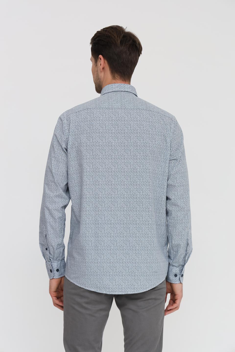 Рубашка Casa Moda в клетку голубая