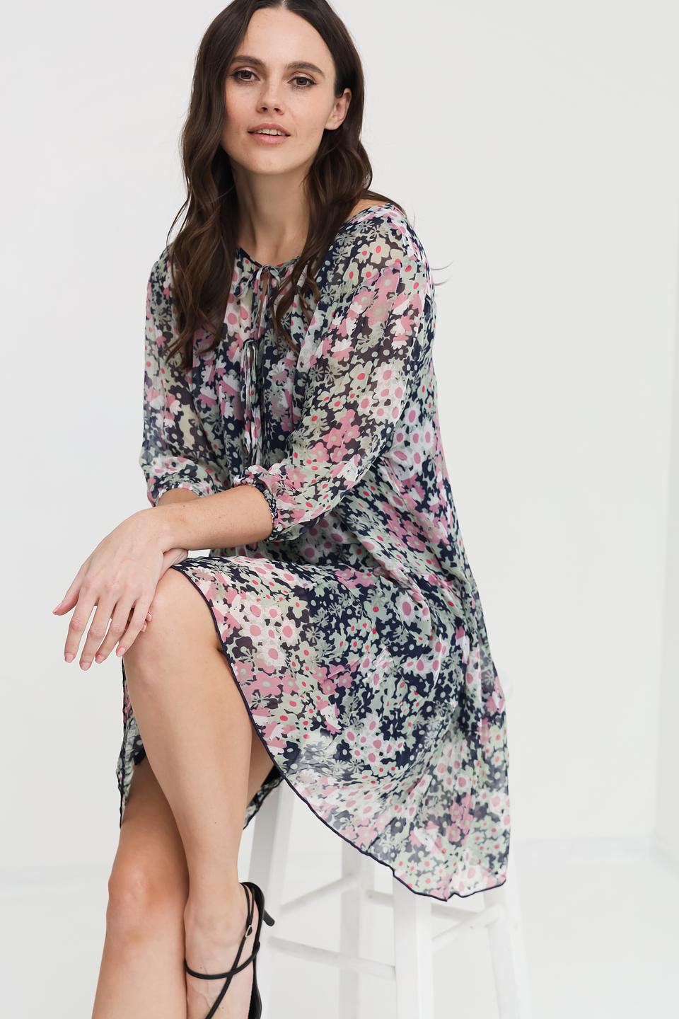 Платье Pezzo с цветочным принтом