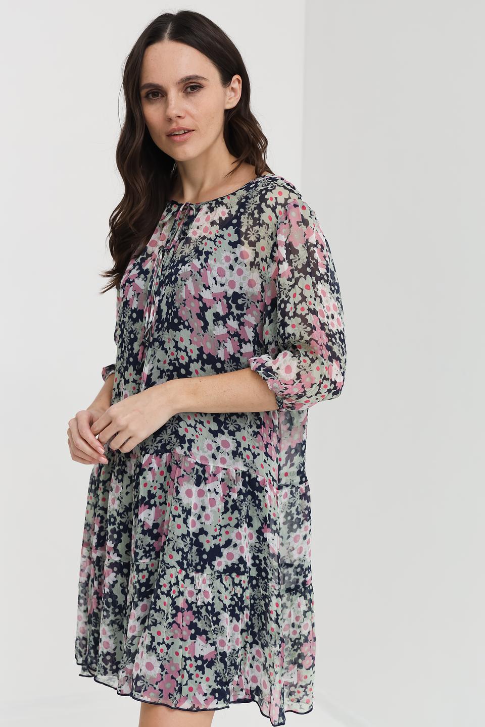 Платье Pezzo с цветочным принтом