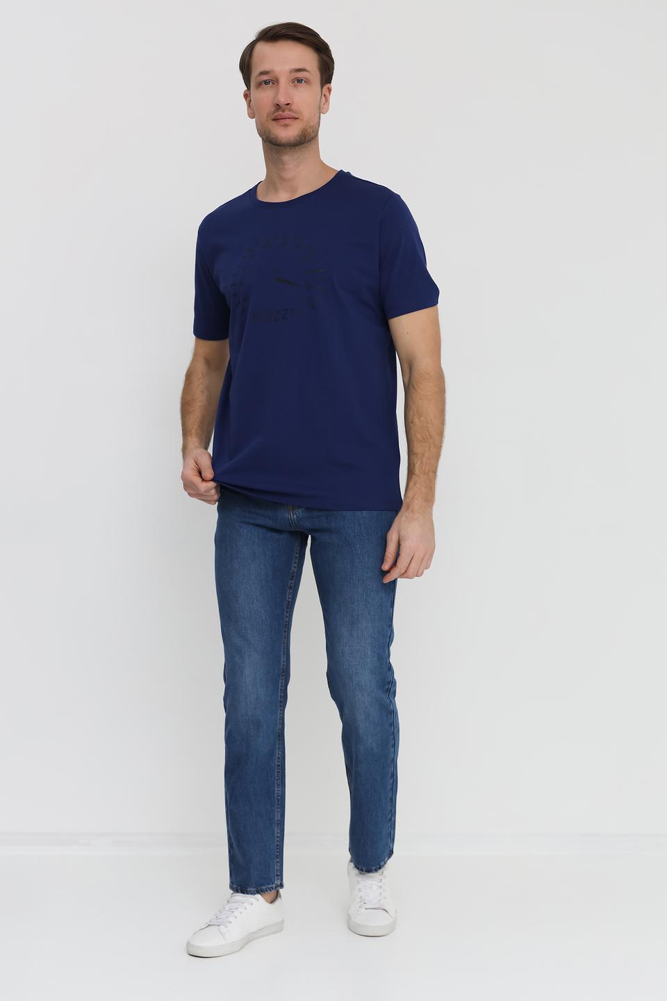 Футболка Pezzo синяя с логотипом