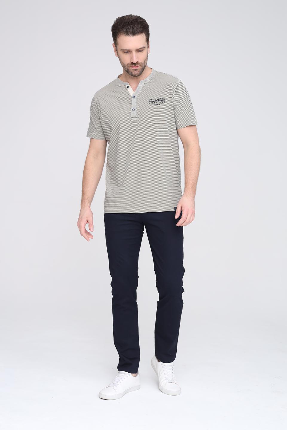 Поло Lerros в полоску серое