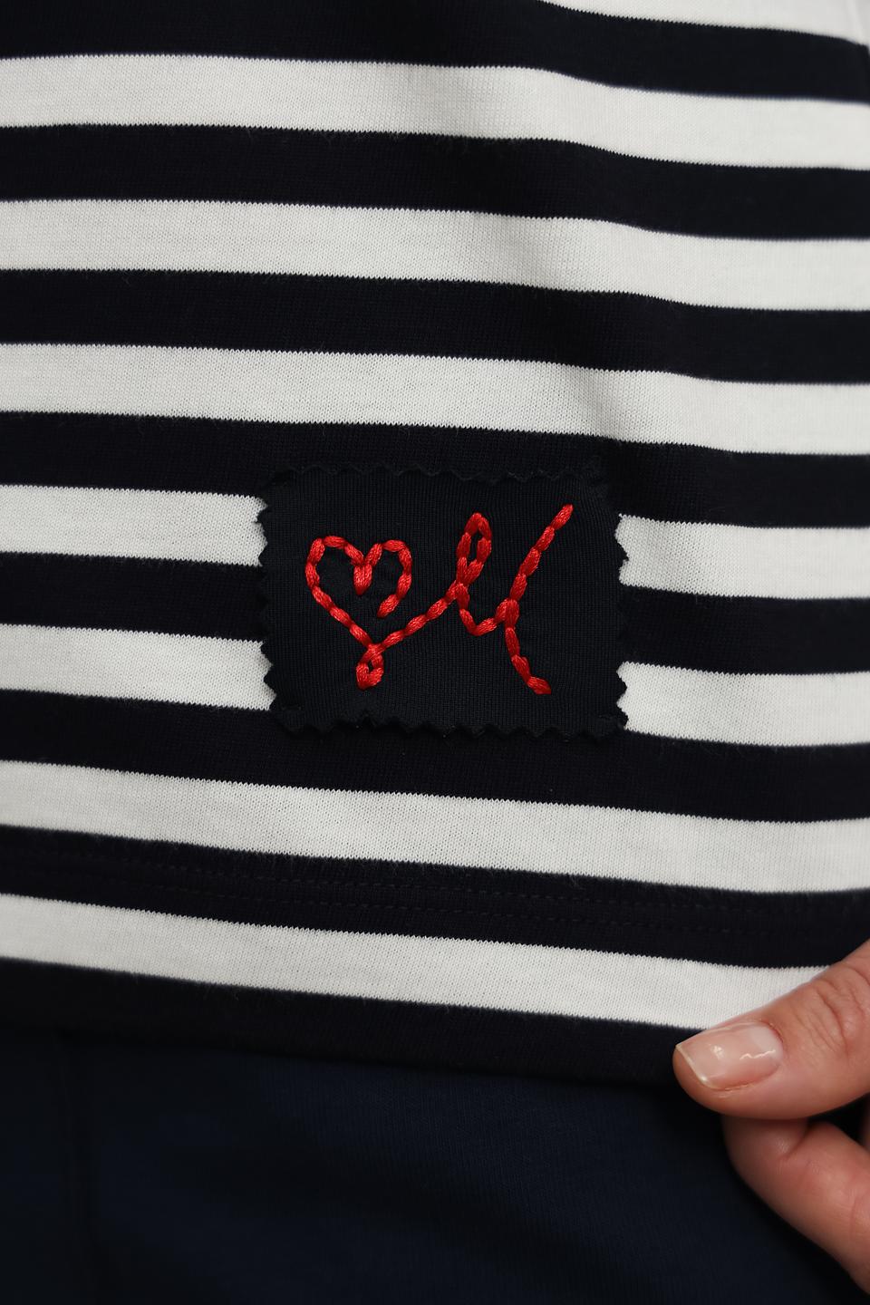 Футболка Margittes в полоску с капюшоном