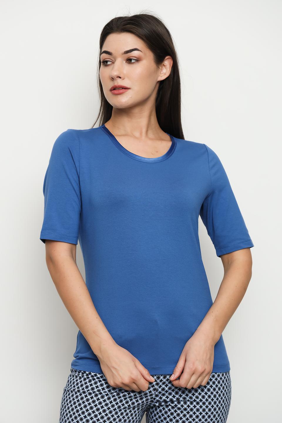 Футболка Gerry Weber синяя с коротким рукавом