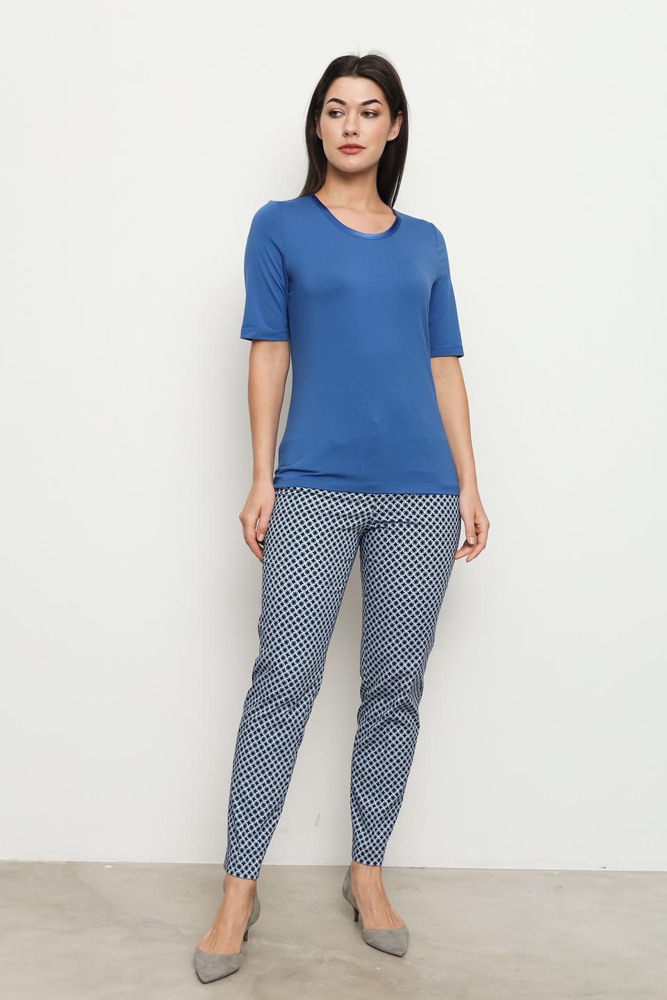 Футболка Gerry Weber синяя с коротким рукавом