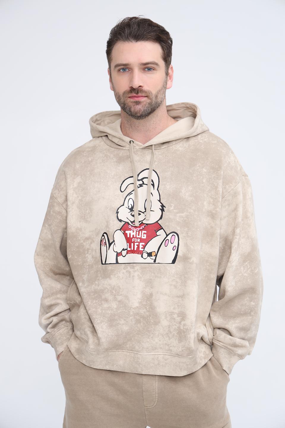 Худи Guess муж. с принтом