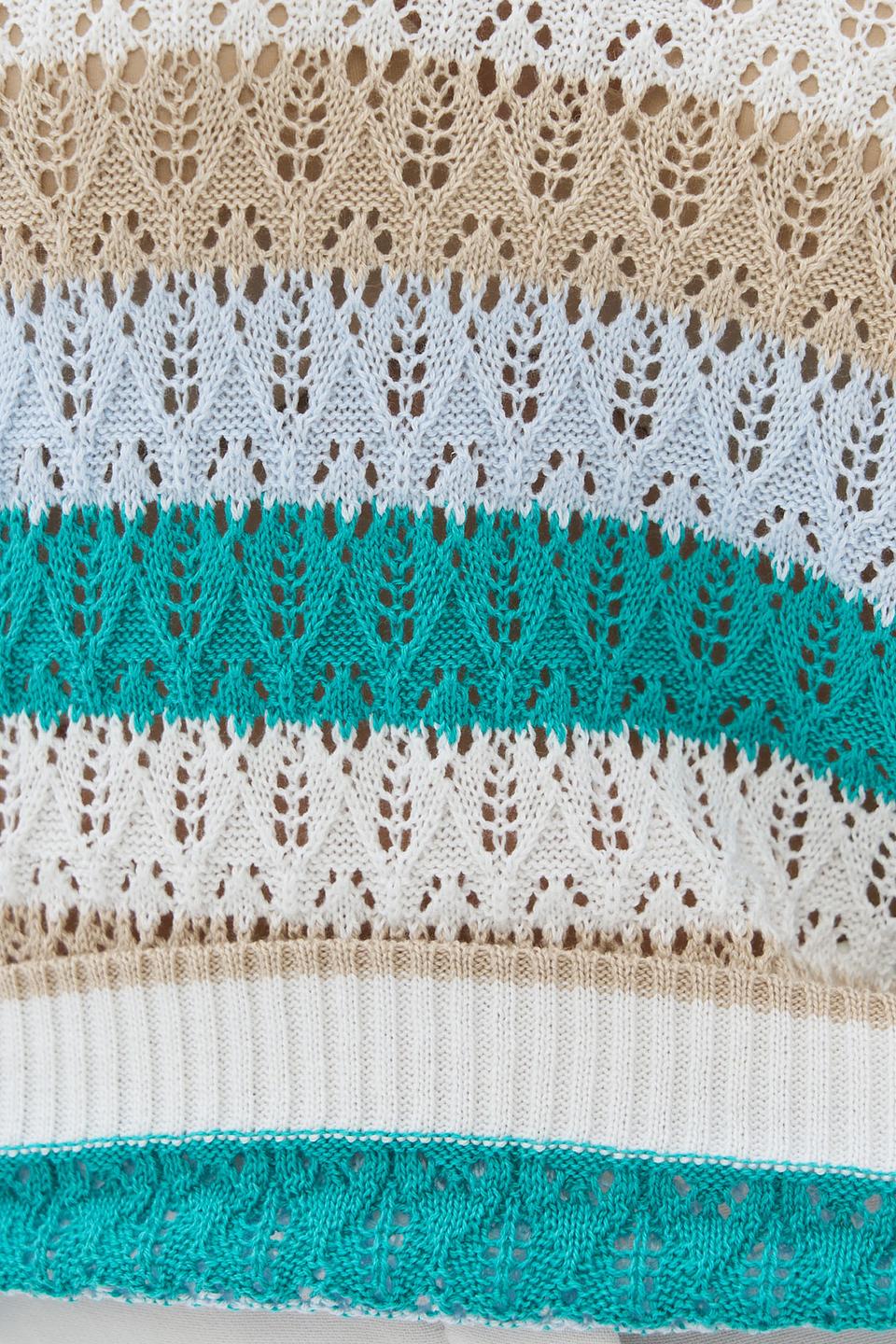 Джемпер VAY в полоску голубой