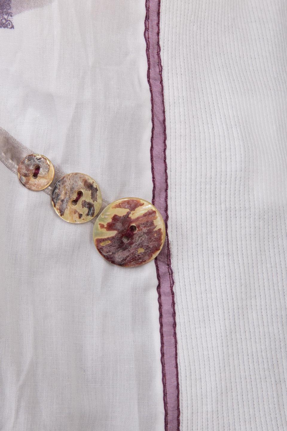 Блуза SE Stenau Белая с принтом и декором