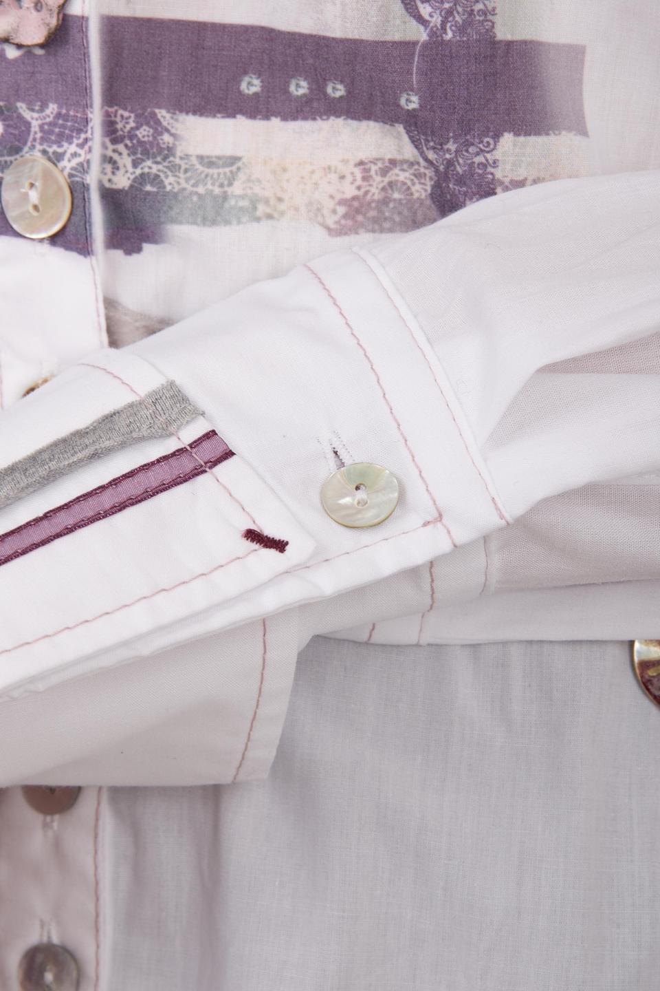 Блуза SE Stenau Белая с принтом и декором