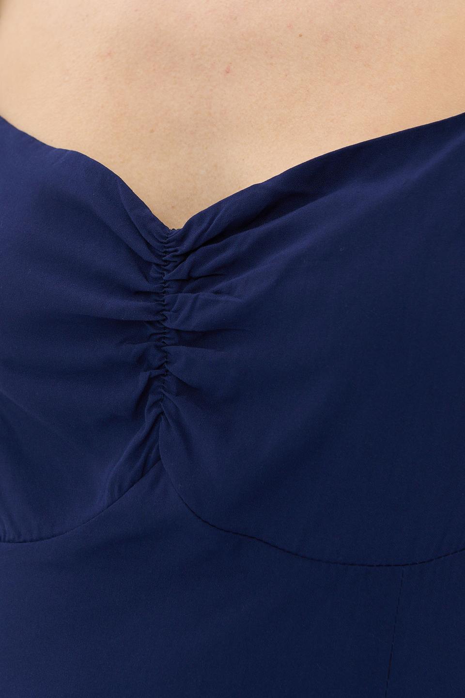 Платье BE YOU синее с завязками