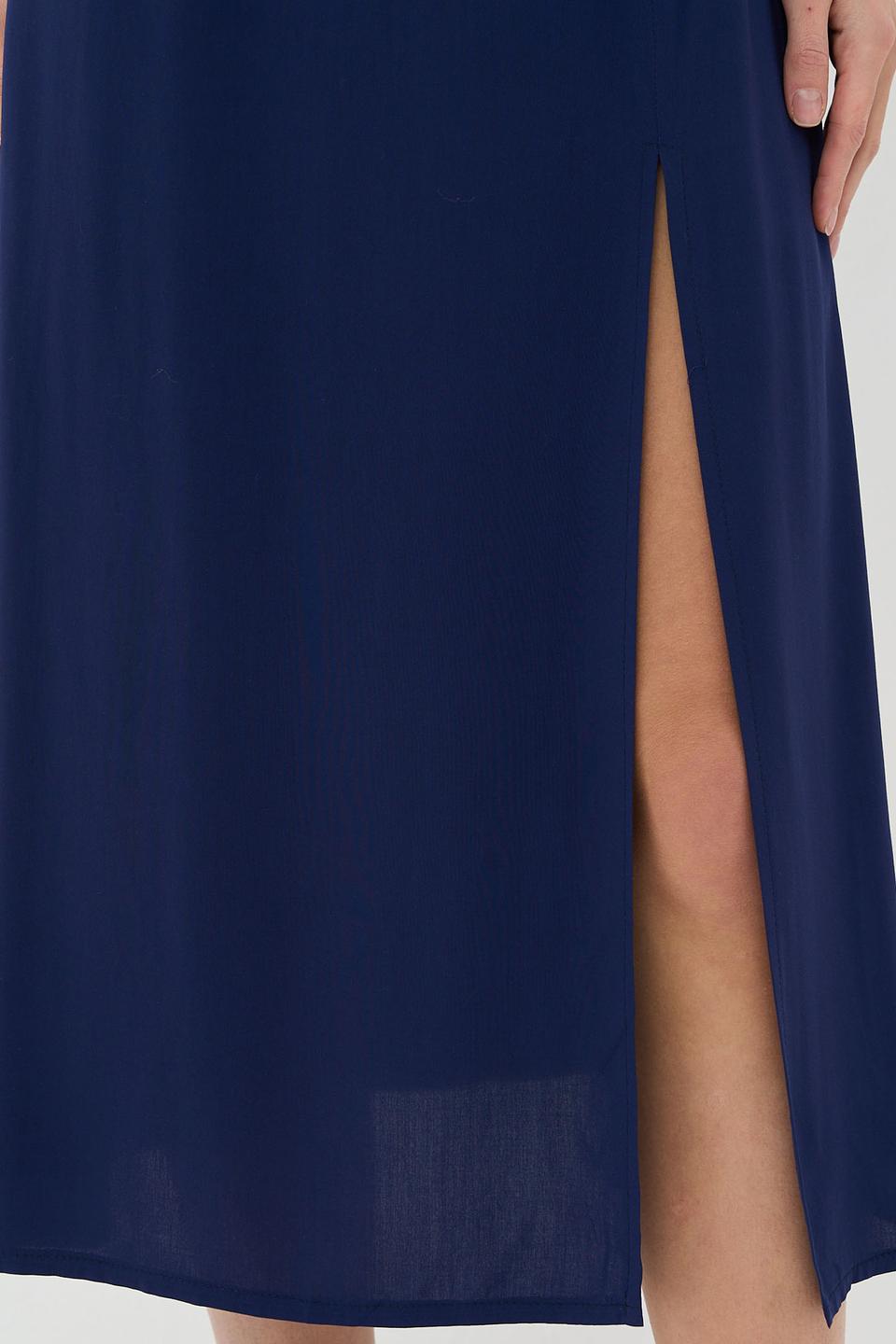 Платье BE YOU синее с завязками