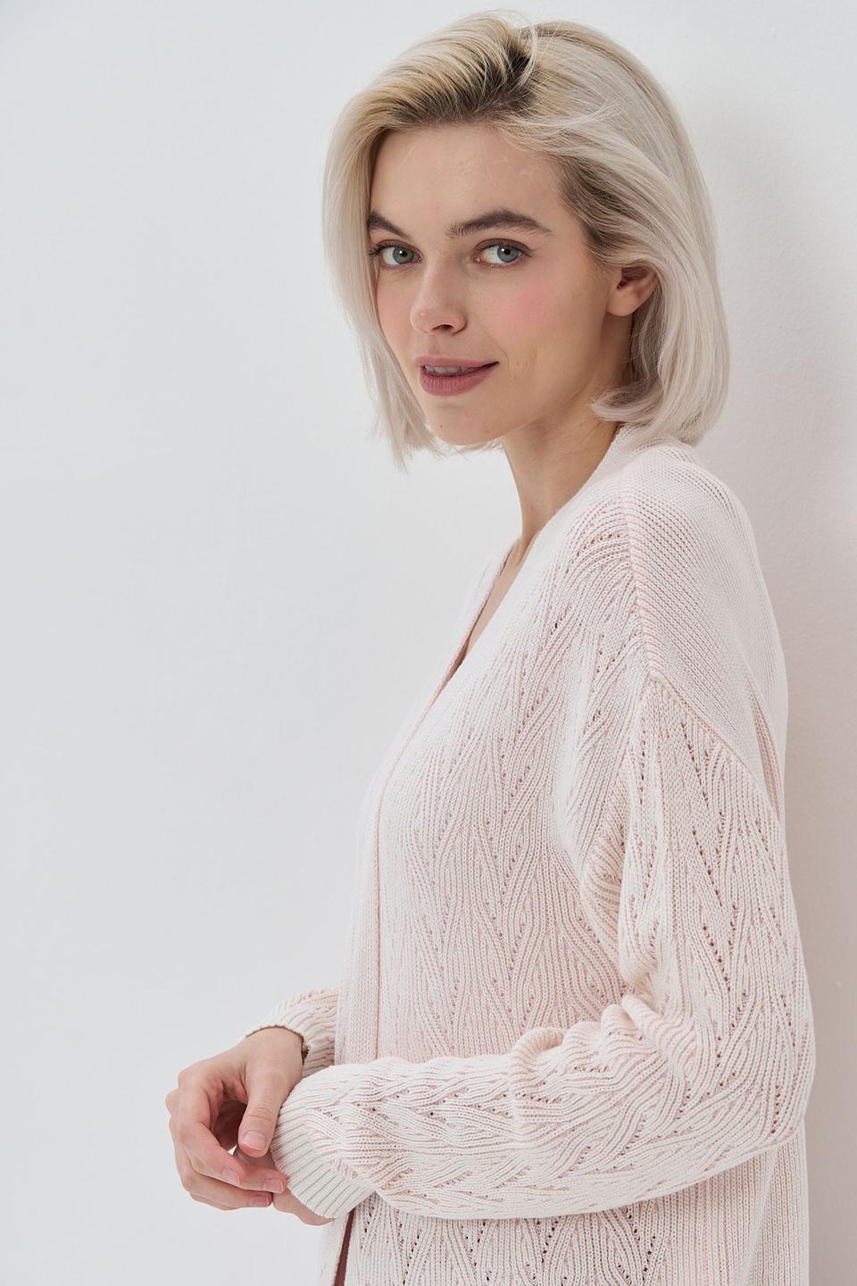 Кардиган NEWVAY вязаный розовый