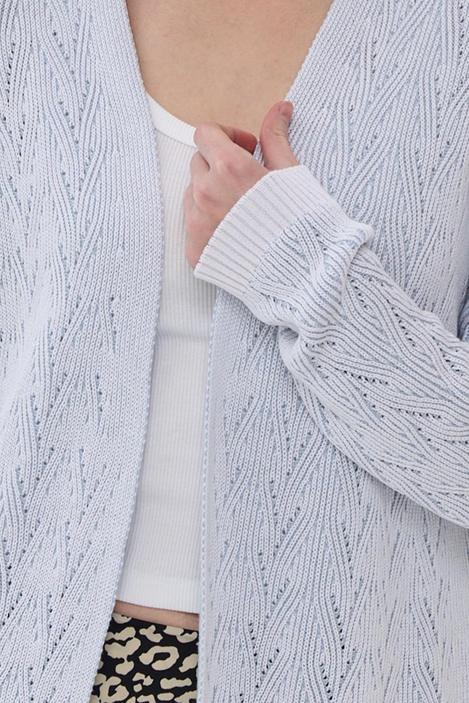 Кардиган NEWVAY вязаный голубой