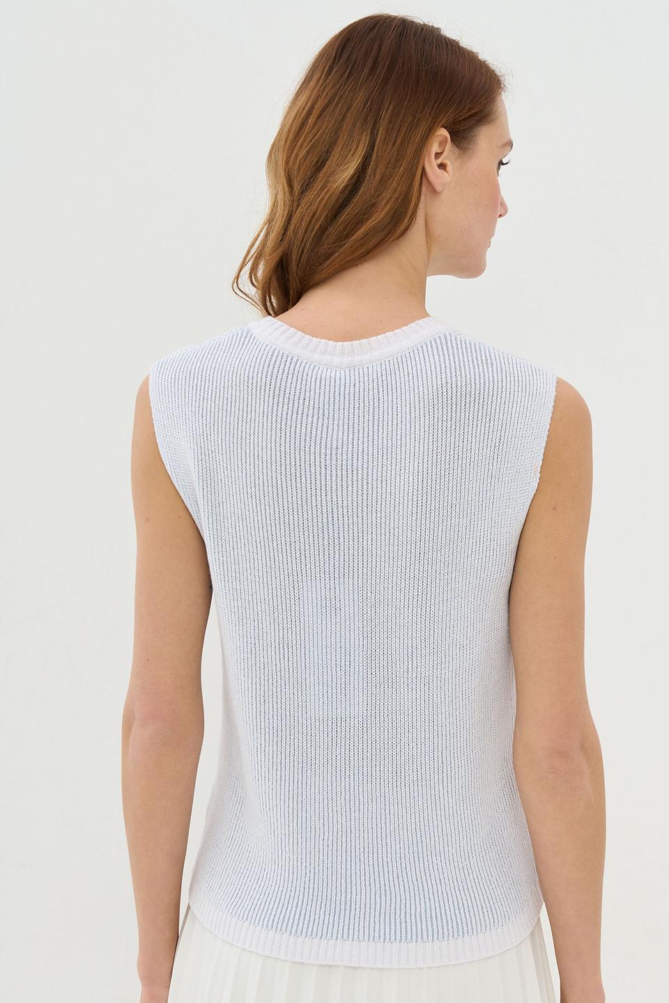 Жилет NEWVAY ажурный голубой