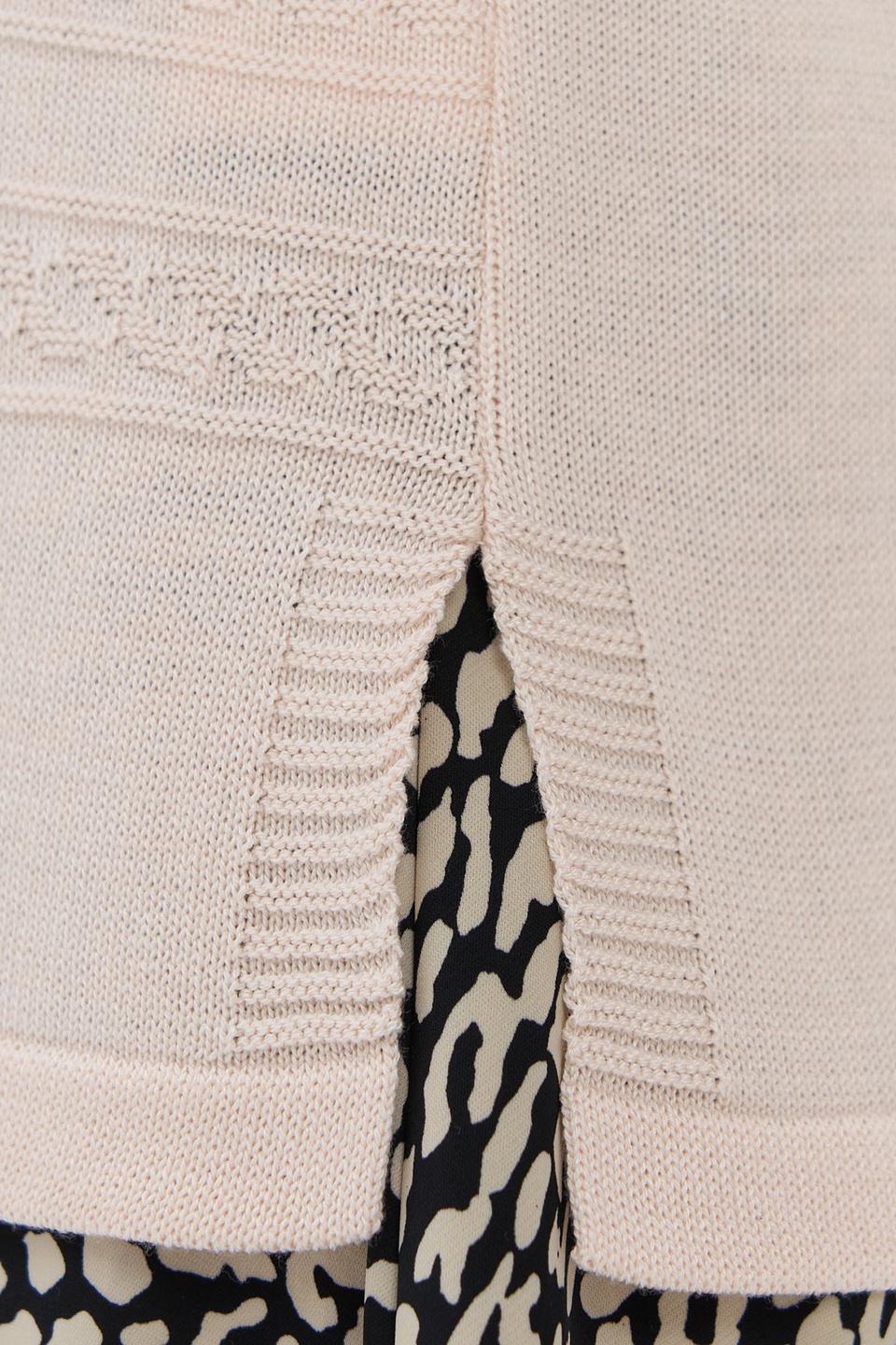 Джемпер NEWVAY с V-образным вырезом розовый