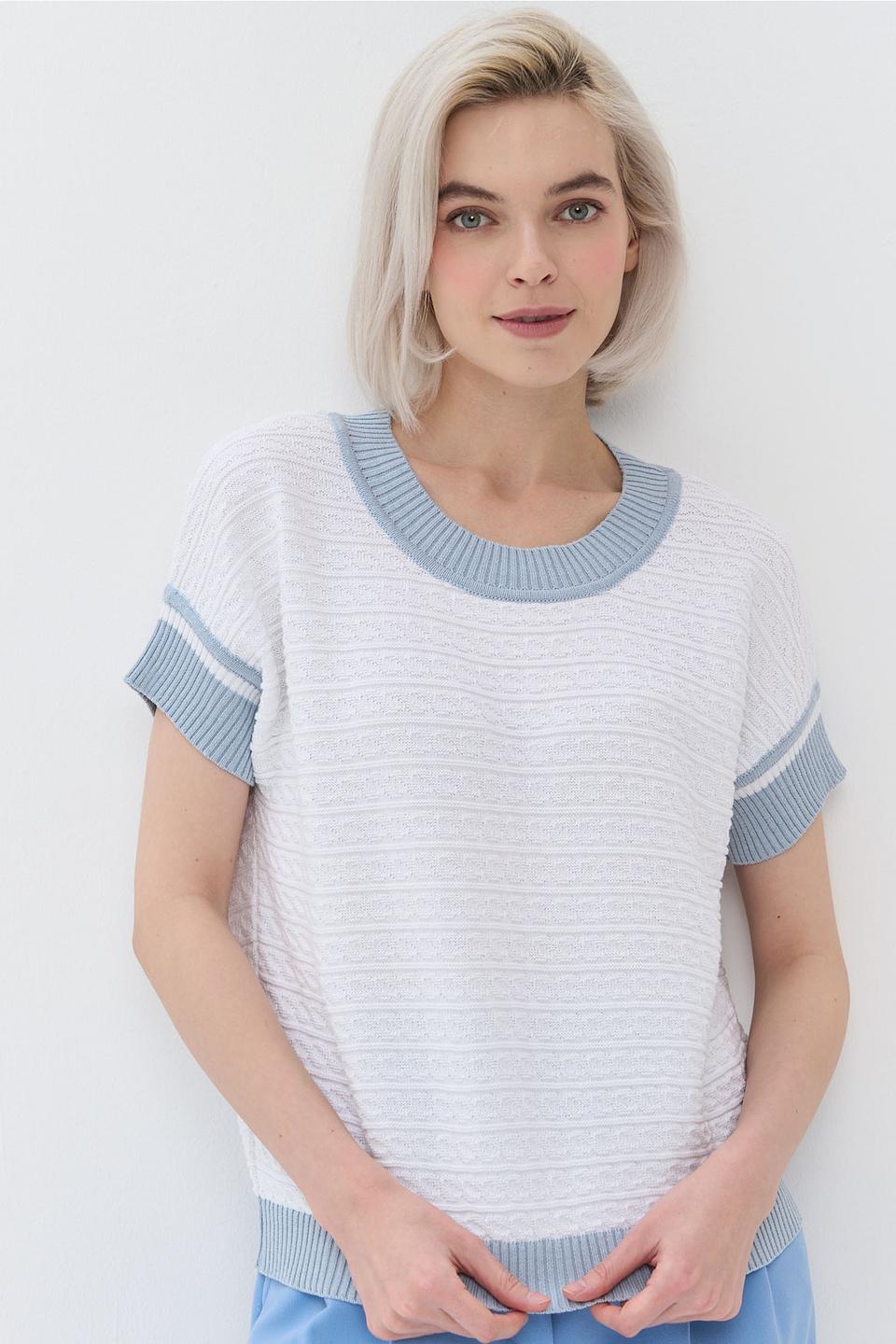 Джемпер NEWVAY с полоской голубой