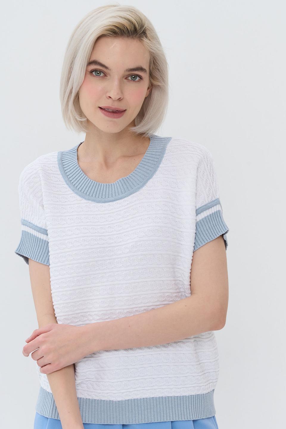 Джемпер NEWVAY с полоской голубой