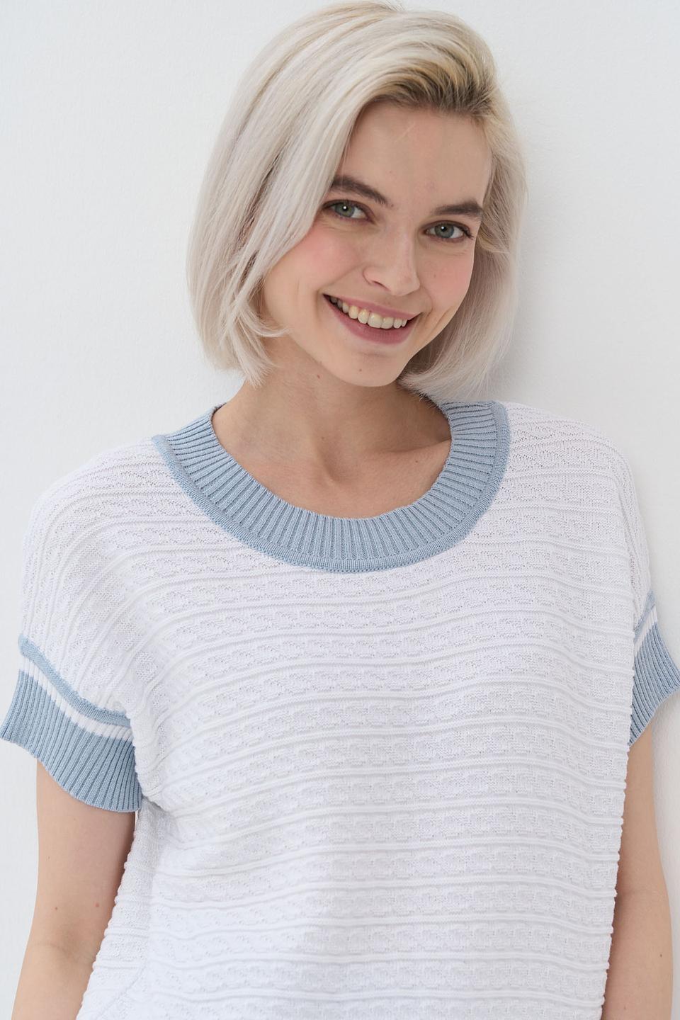Джемпер NEWVAY с полоской голубой