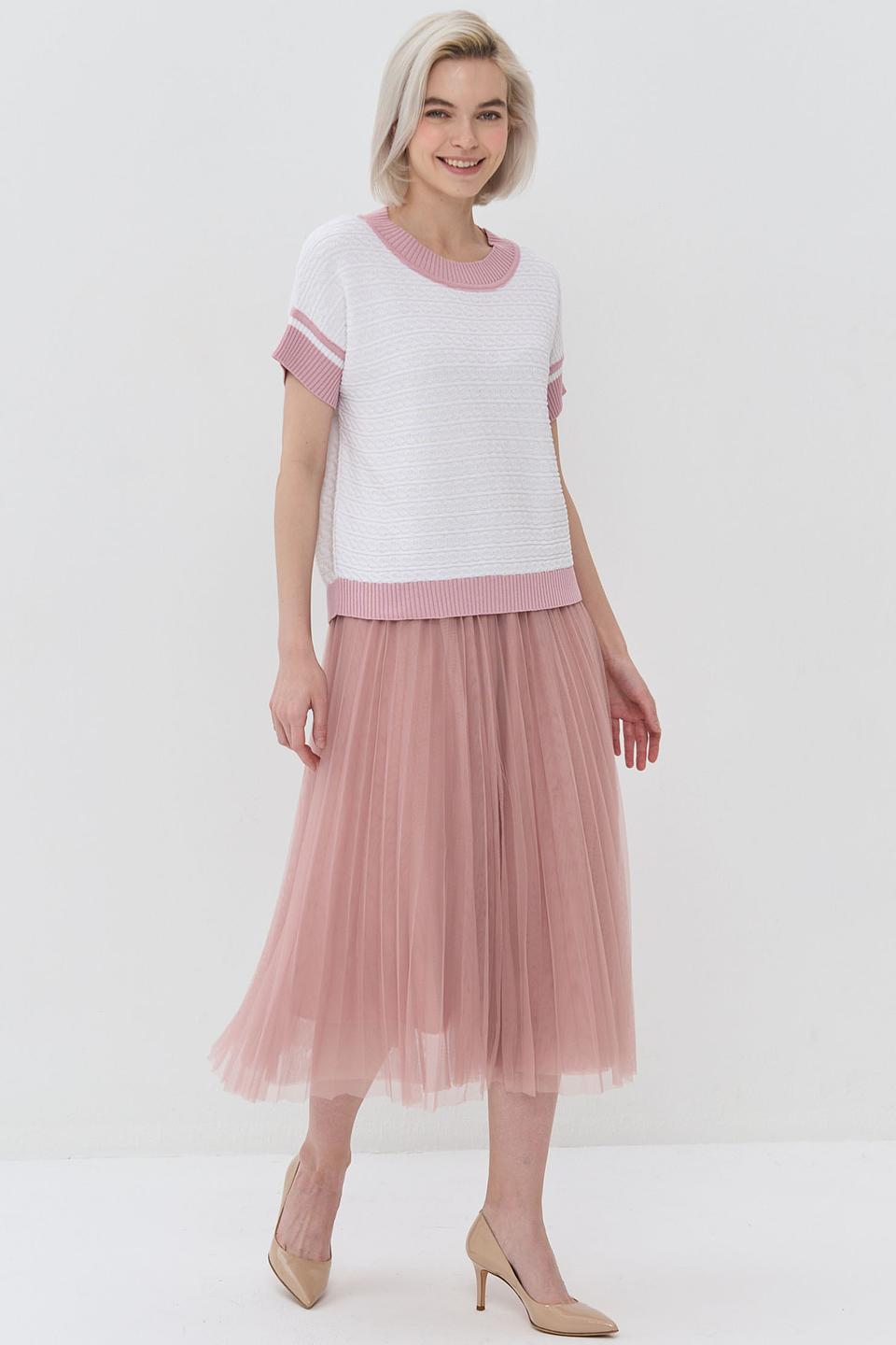 Джемпер NEWVAY с полосками розовый