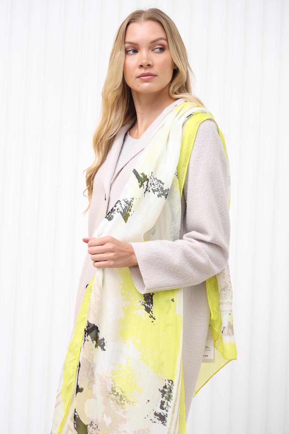 Шарф Taifun с принтом лайм