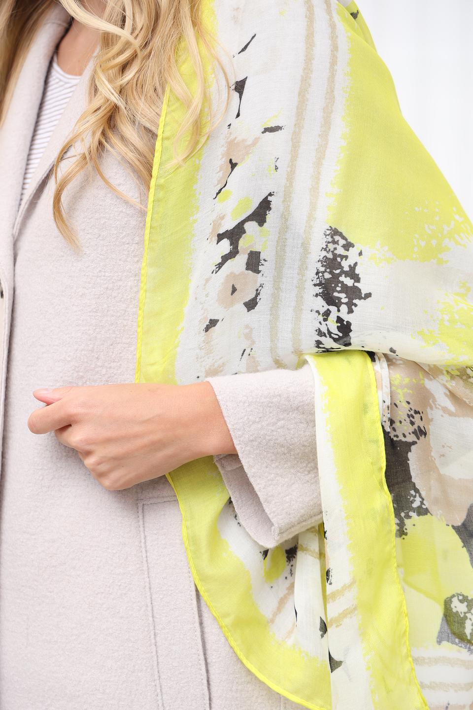 Шарф Taifun с принтом лайм