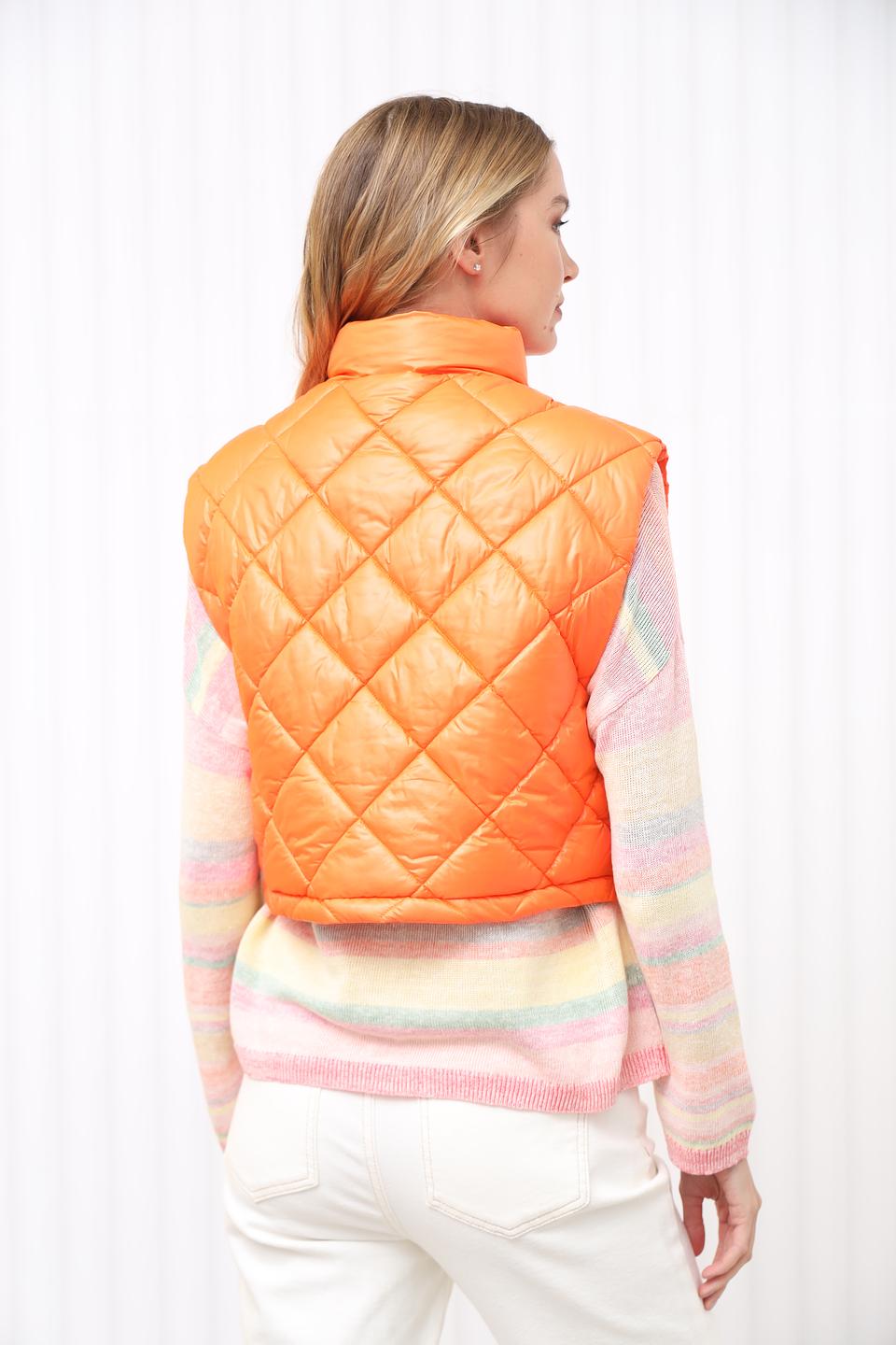 Жилет стеганый Oui оранжевый