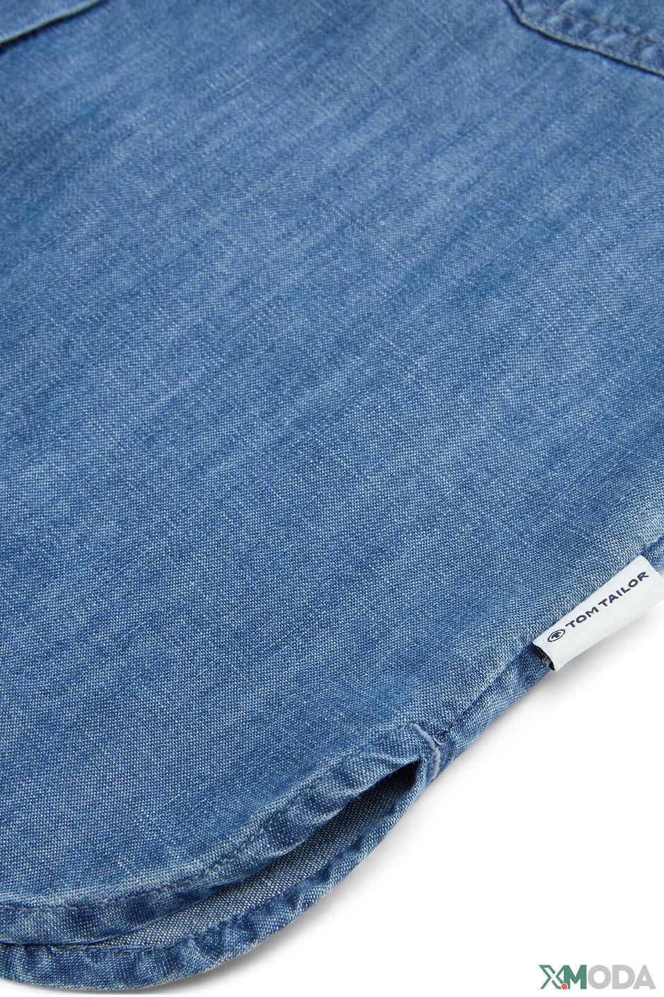 Рубашка Tom Tailor деним голубой