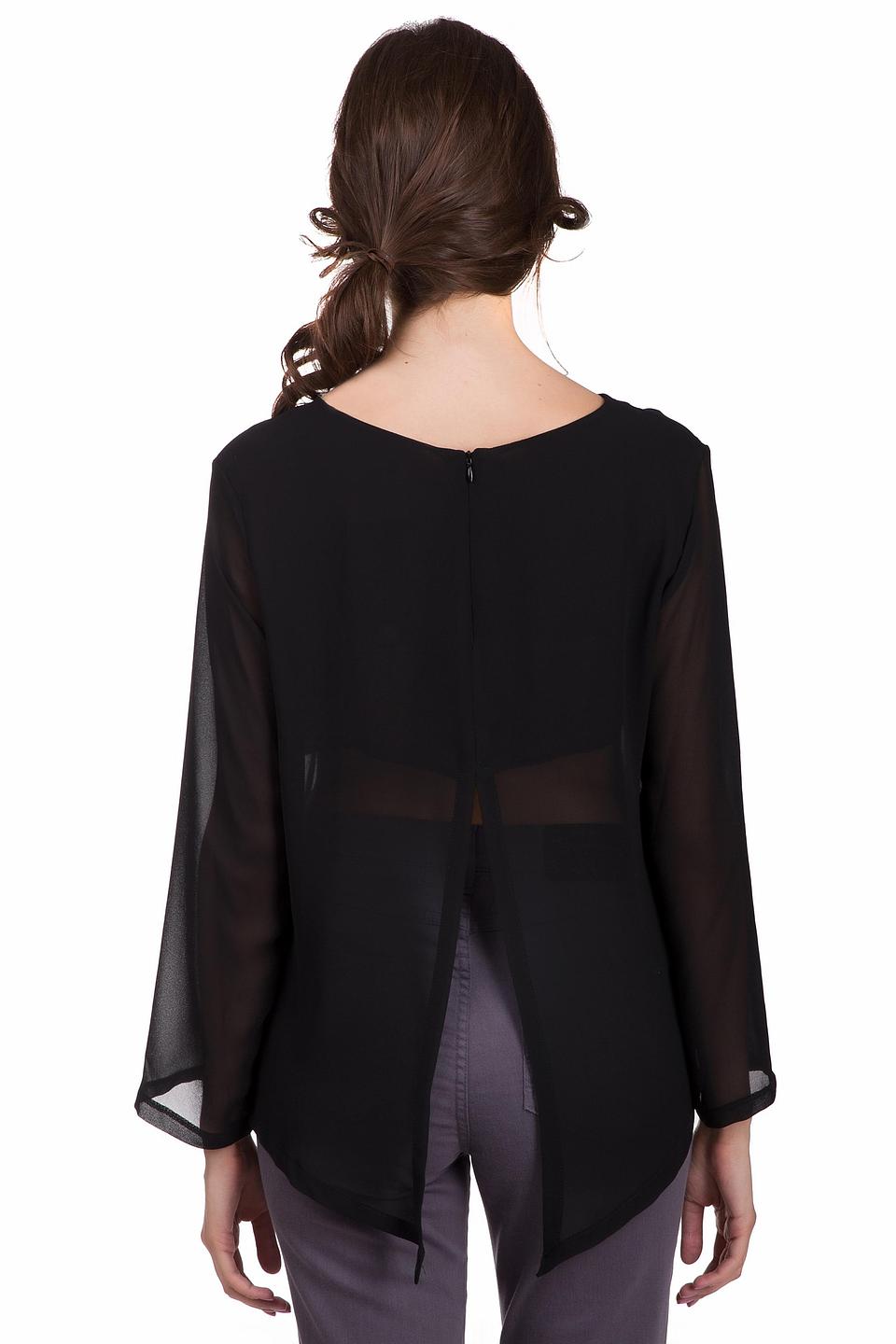 Блуза Sai-Ku чёрная прозрачная