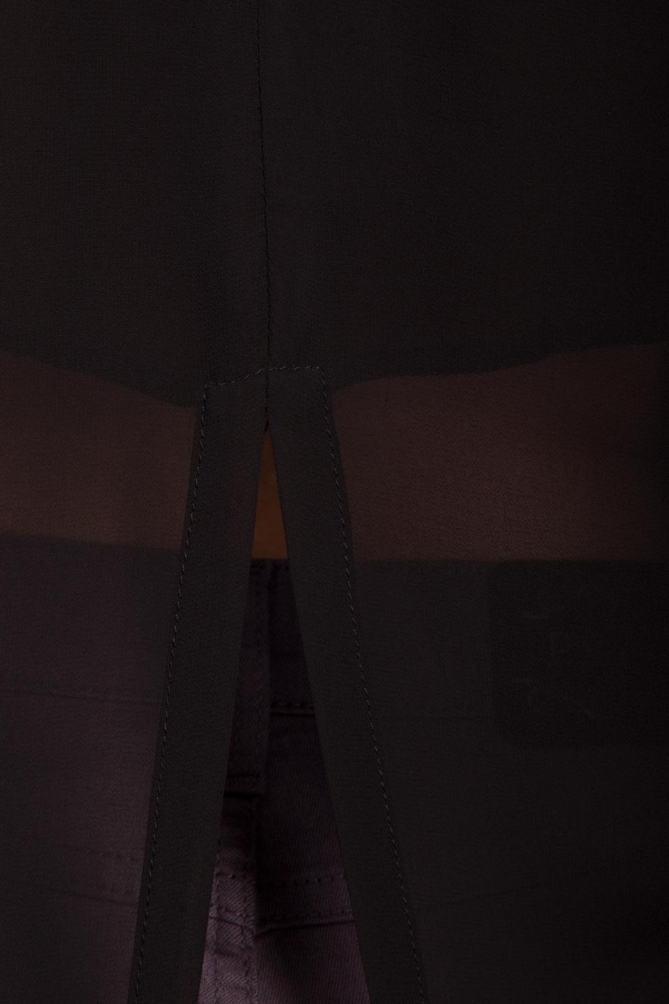 Блуза Sai-Ku чёрная прозрачная