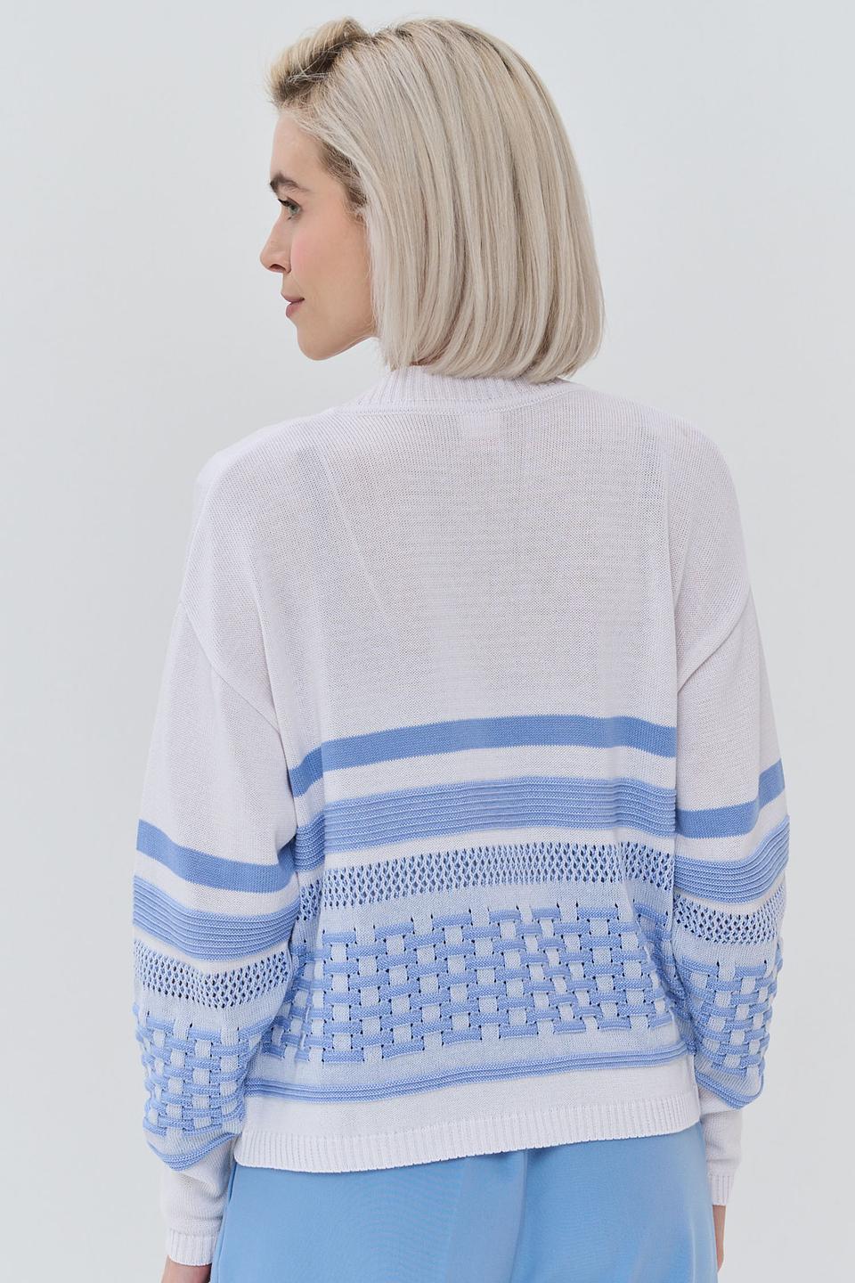 Кардиган VAY с полосками голубой
