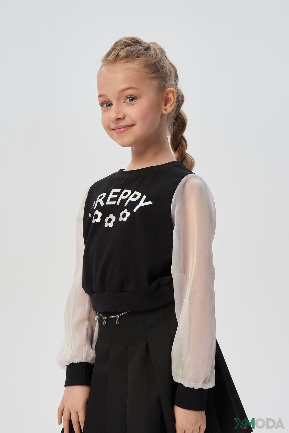 Джемпер Choupette дев. с надписью чёрный