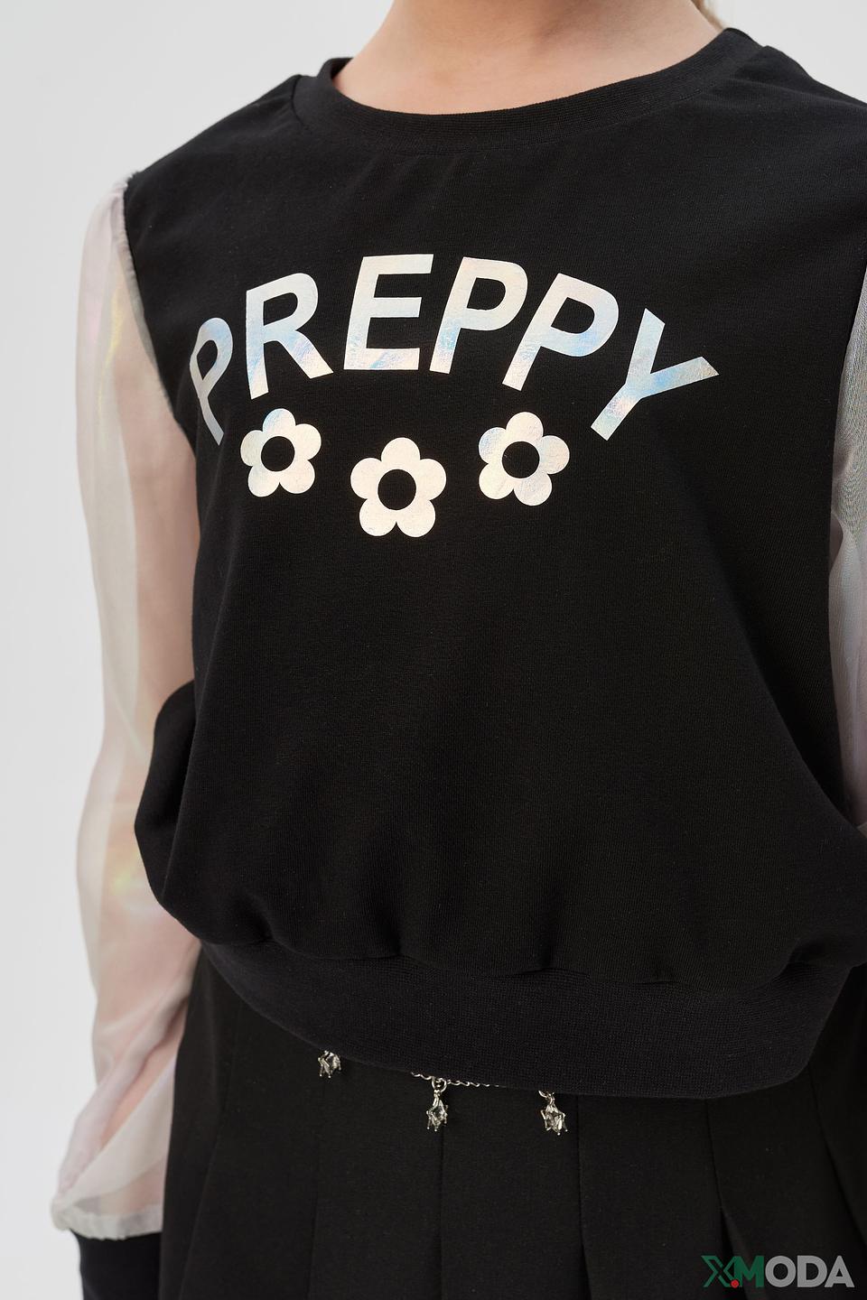 Джемпер Choupette дев. с надписью чёрный