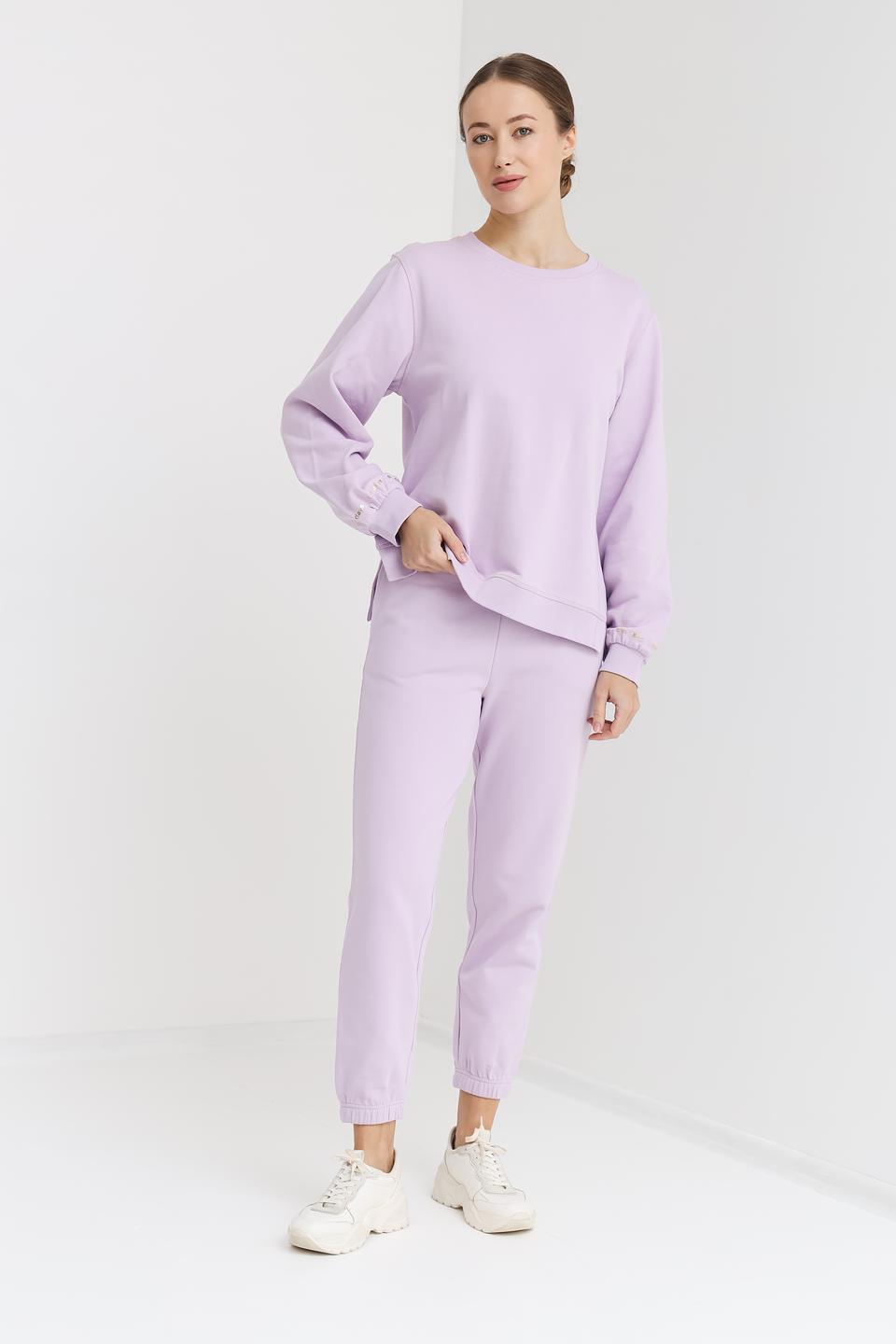 Толстовка Pezzo лавандовая с манжетами