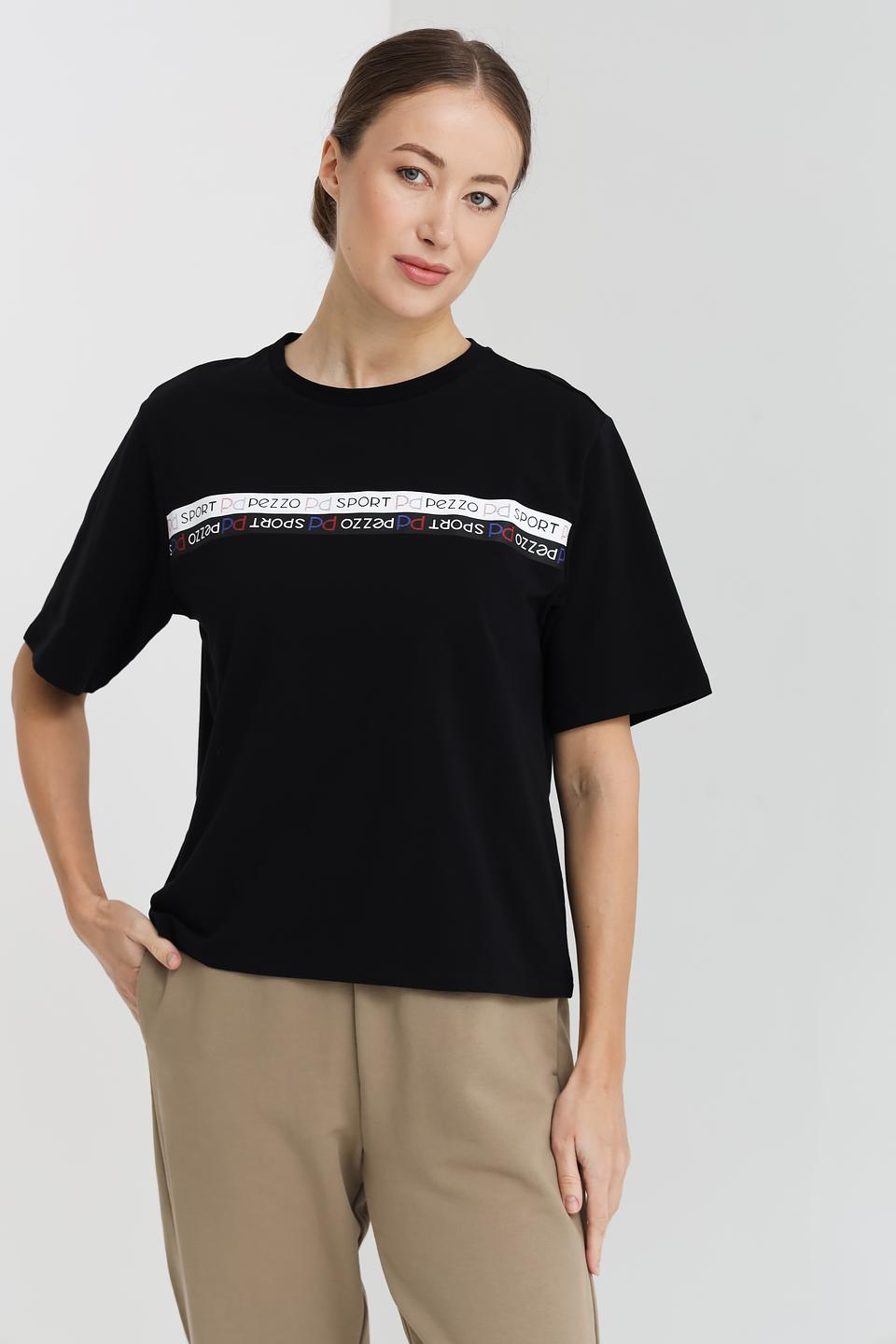 Футболка Pezzo с логотипом чёрная