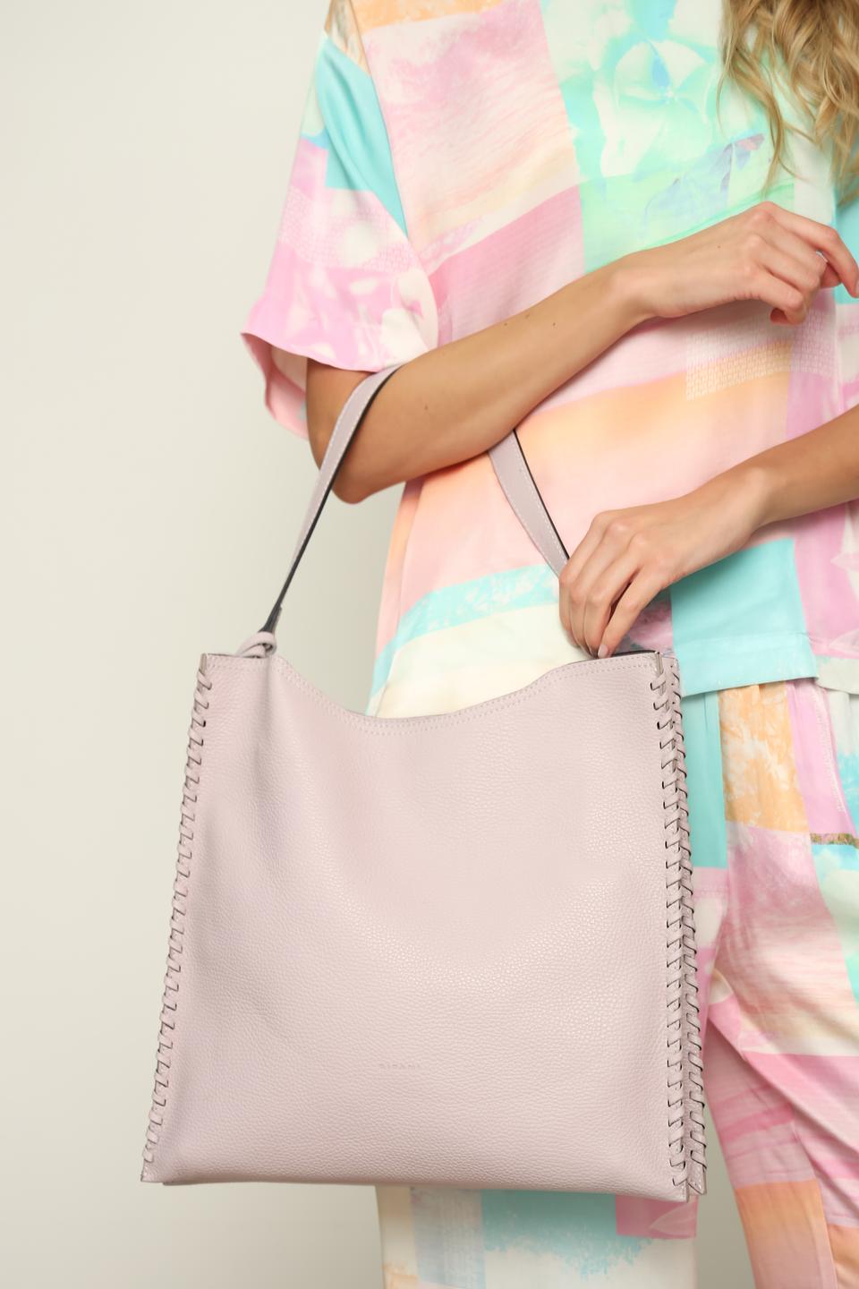 Сумка Ripani кожаная пудрово-розовая