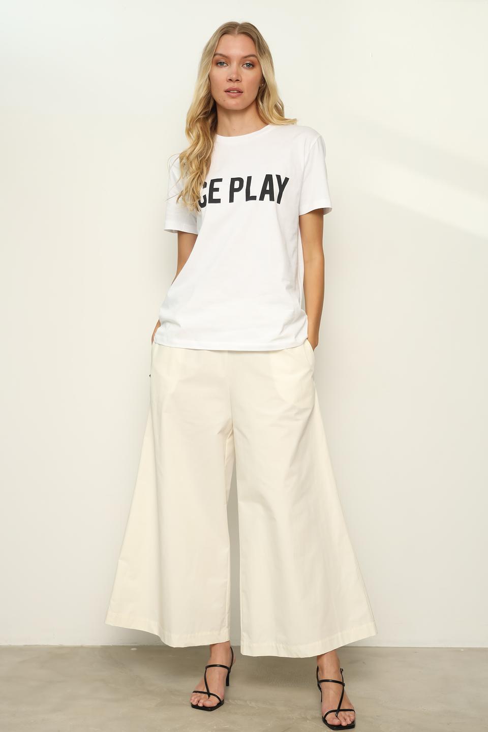 Брюки палаццо Ice Play бежевые