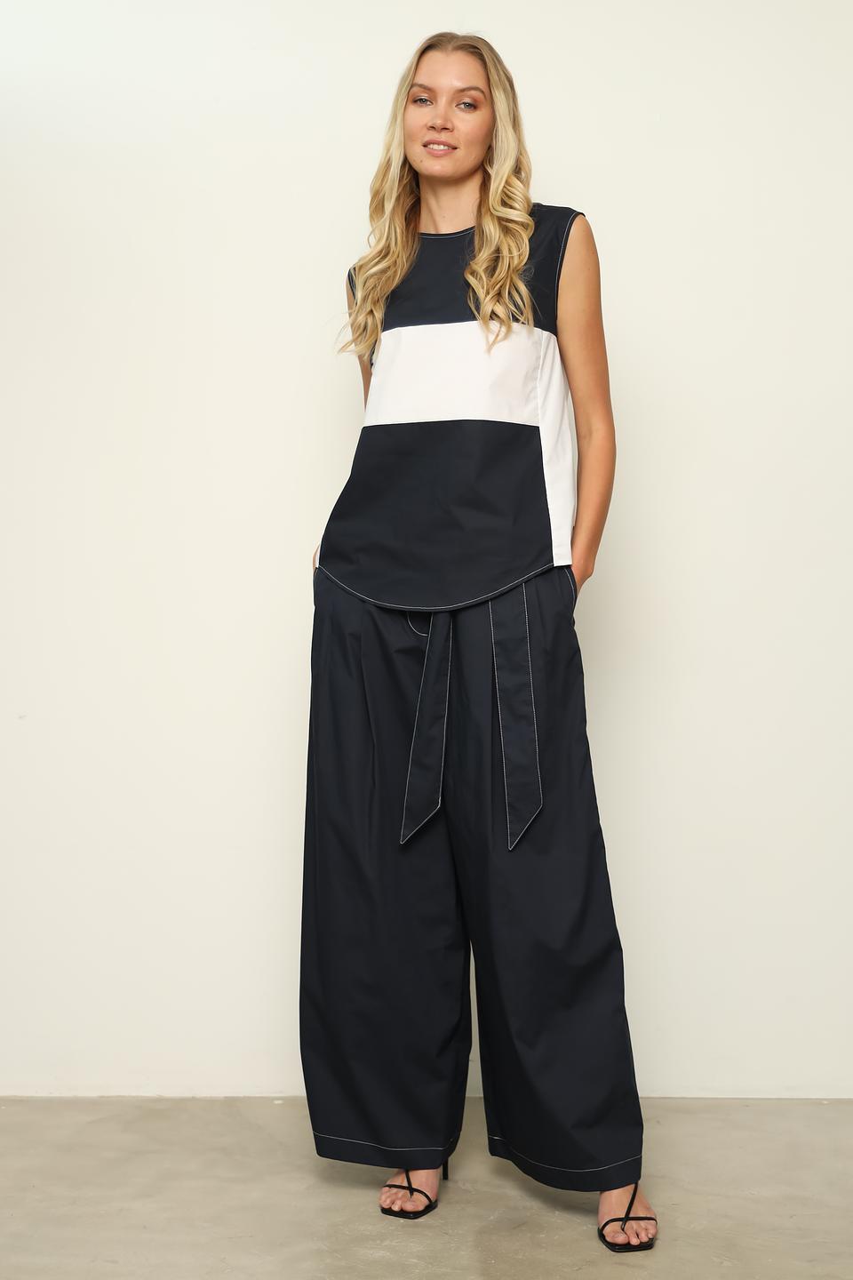 Брюки палаццо Silvian Heach тёмно-синие