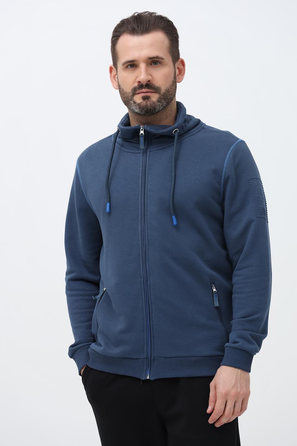 Кардиган Ragman на молнии синий