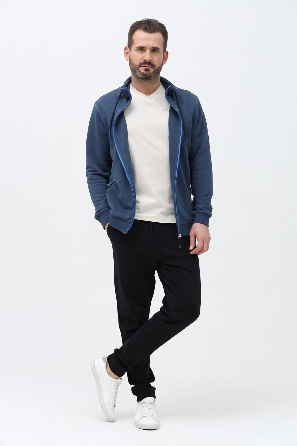 Кардиган Ragman на молнии синий