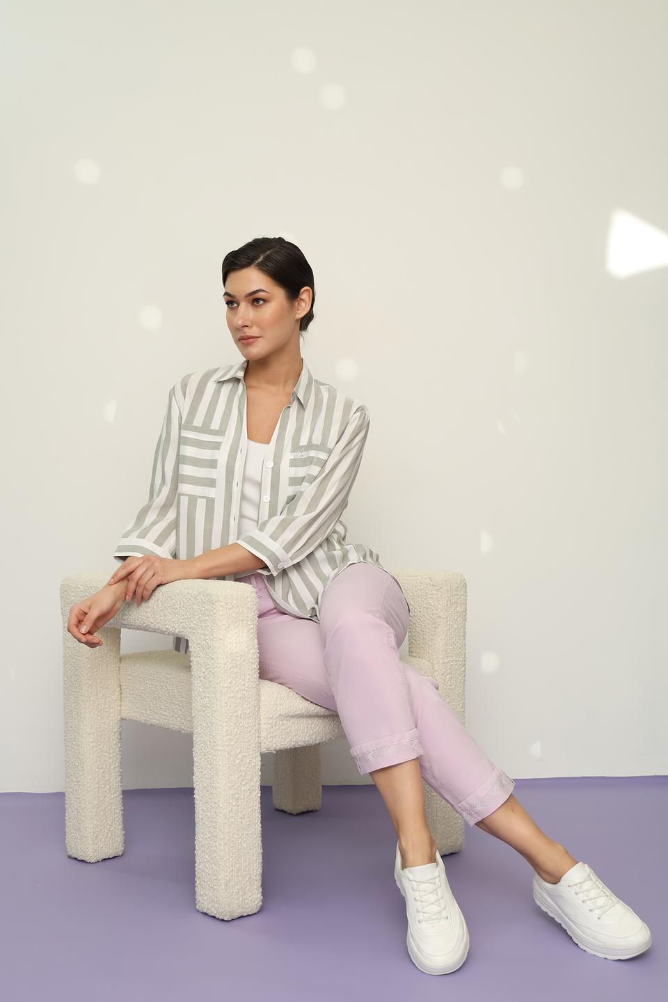 Джинсы Angels укороченные лавандовые