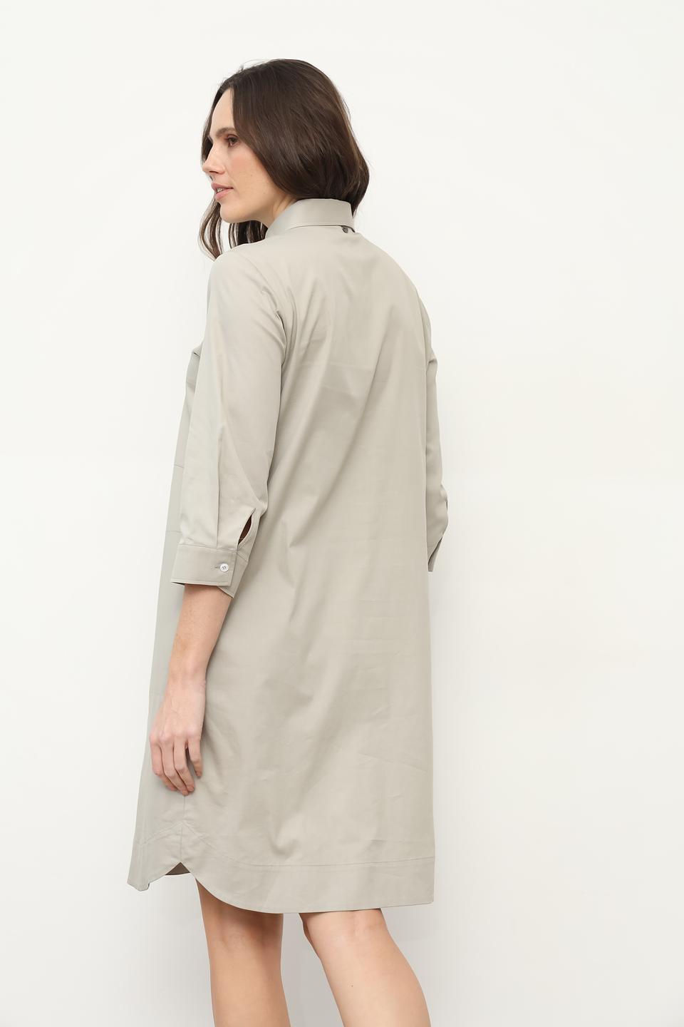 Платье рубашка You Just White бежевое