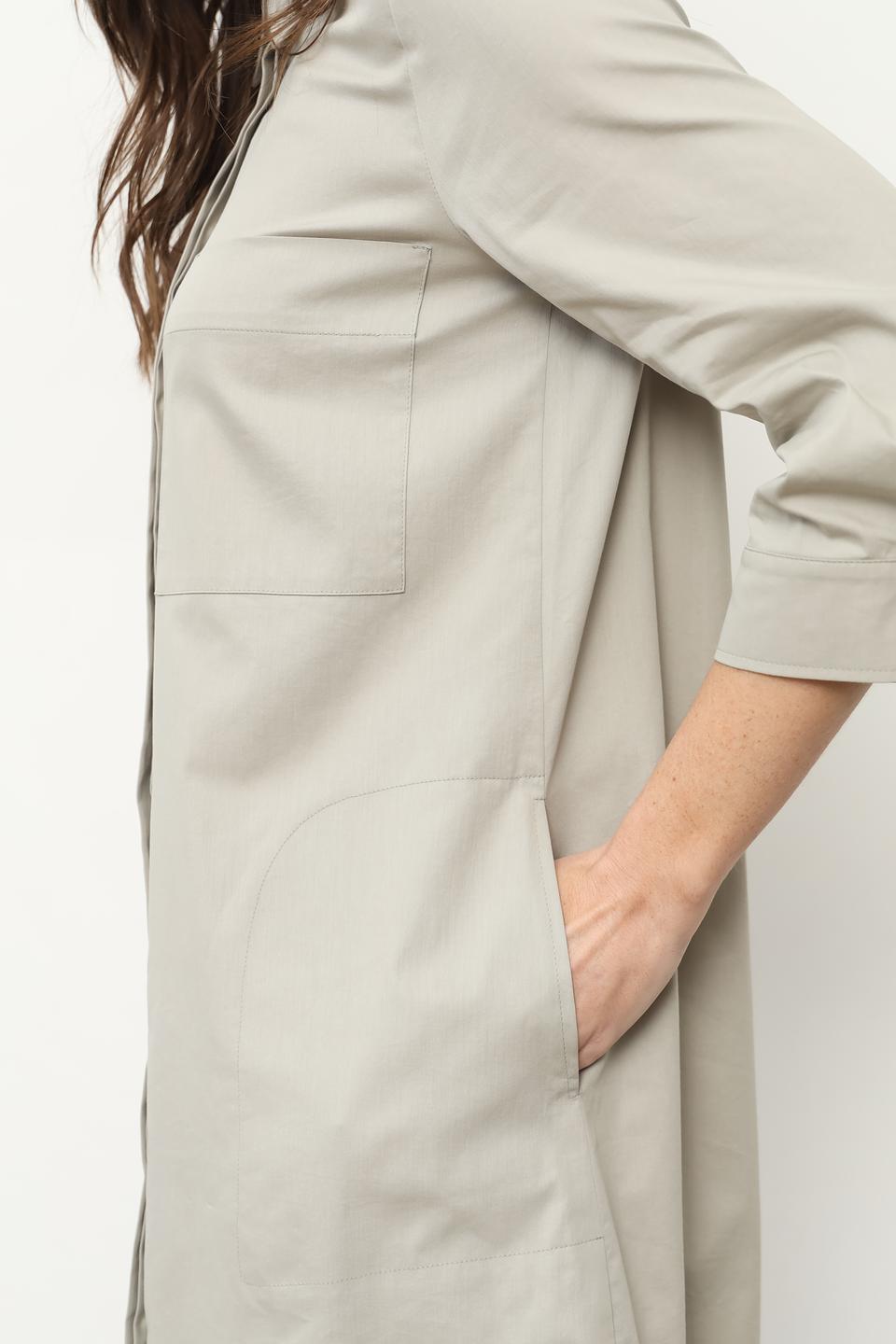 Платье рубашка You Just White бежевое