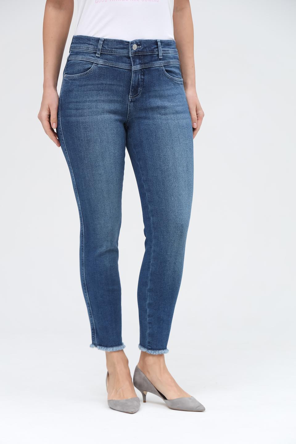 Джинсы Angels с необработанным краем синие